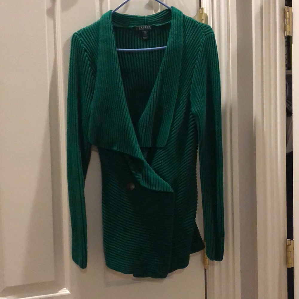 Green Ralph Lauren Drapey Winter Sweater